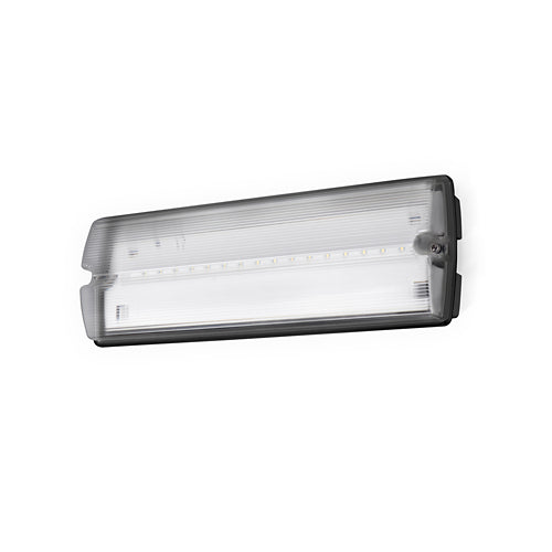 JCC JCEM110016BLK EscapeLUX™ Emergency Bulkhead 2W 300lm 6000k IP66 Black Self Test with legends