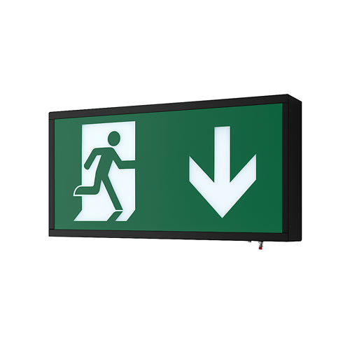 JCC JCEM110018BLKDALI EscapeLUX™ Emergency Metal exit box 1W 6000k IP20 Black DALI with legends