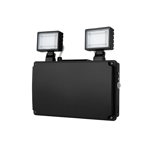 JCC JCEM110010BLK EscapeLUX™ Emergency Twin Spot 9W 1000lm 6000k IP65 Black Self Test