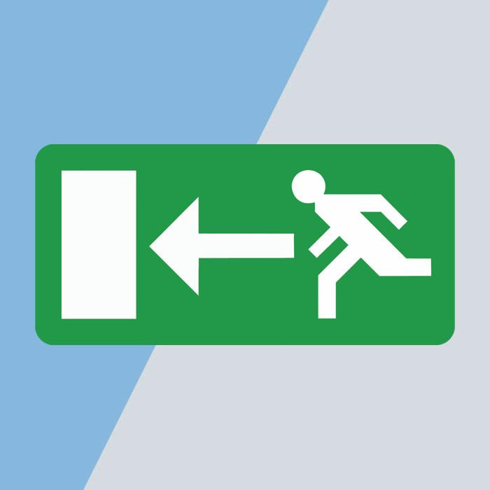 Eterna EBLGDL Signs directive Left polycarbonate legend