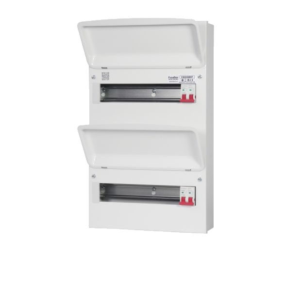Fusebox F3024MDT 24 Way (12&12) Dual Tariff Consumer Unit w/2x 100A Main Switches