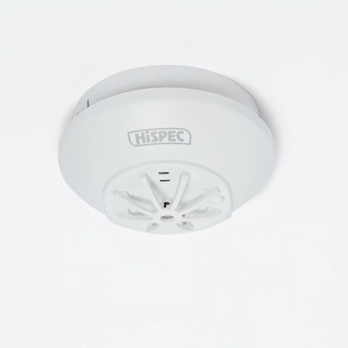 Hsipec HSSA/HE/FF10 Interconnectable Fast Fix Mains Heat Detector with 10yr Rechargeable Lithium Battery Backup