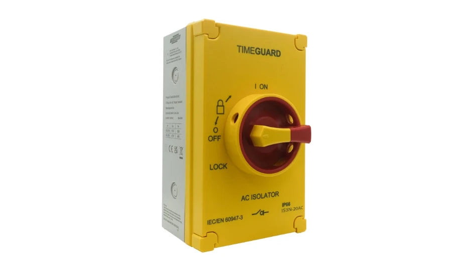 Timeguard IS3N-20AC IP65 Rotary Isolator Switch 3 Pole 20A AC