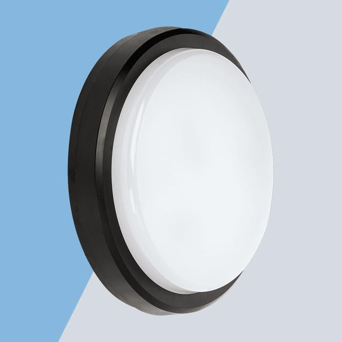 Eterna KCAS14BKFL 14W 4000K LED Full Diffuser Ceiling/Wall Fitting Black