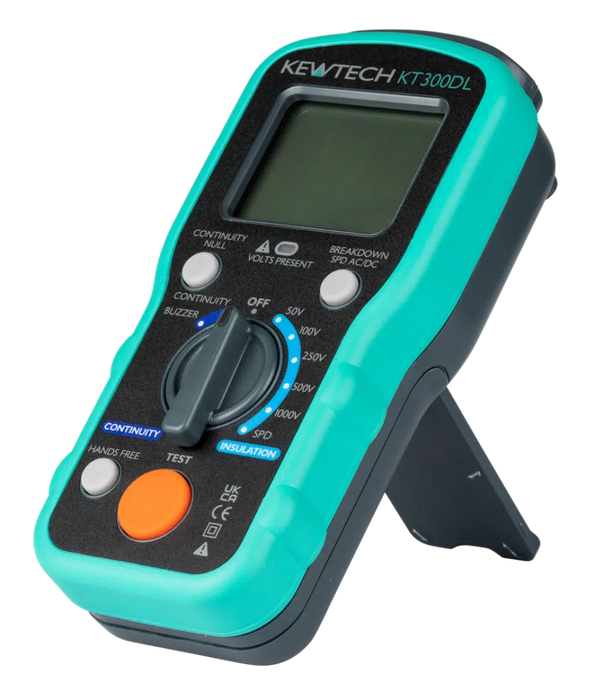 Kewtech KT300DL Insulation & Continuity Tester with SPD Test – 50V–1000V Digital Tester