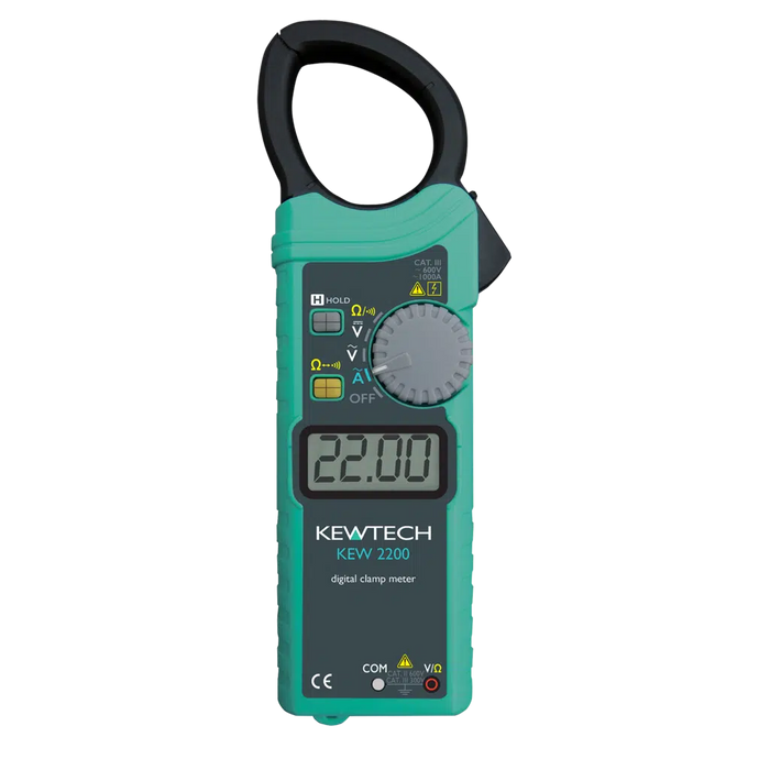 Kewtech KEW2200 Clamp Meter -1000A AC Current Tester Ultra Slim