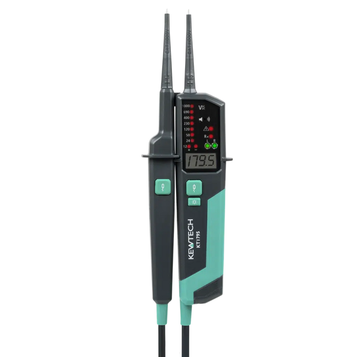 Kewtech KT1795 Two Pole Voltage & Continuity Tester – LCD, Phase Rotation & Ghost Voltage Clearance