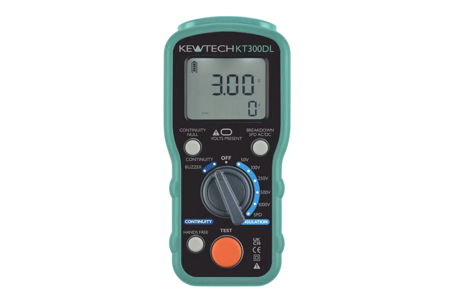Kewtech KT300DL Insulation Tester | Continuity & SPD Tester 1000V ...