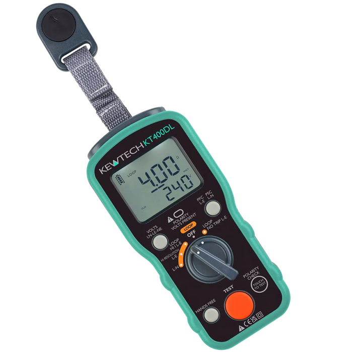 Kewtech KT400DL Loop Impedance Tester – PSC/PFC Tester with No Trip & High Resolution Testing