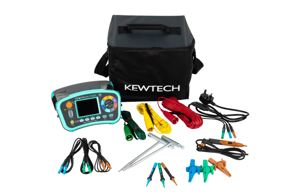 Kewtech KT66ET Kit with KT66DL 12-in-1 MFT and ACCESKIT (Earth spikes & leads)