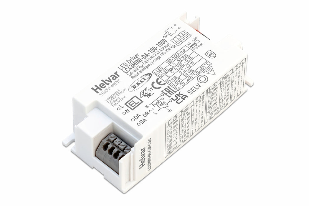 Helvar LC43MINI-DA-150-1050 42W DALI-2 Dimmable LED Driver UK