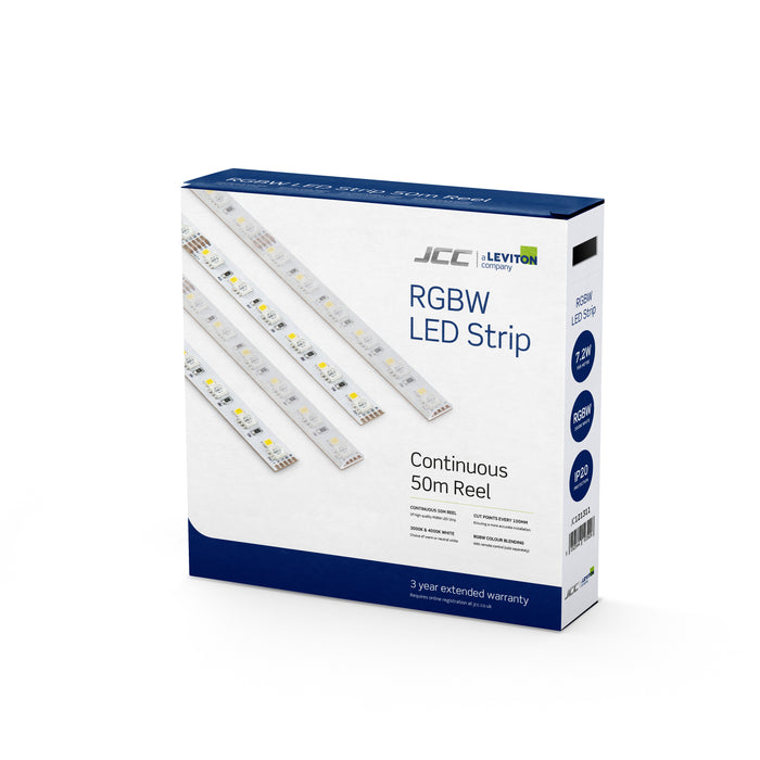 JCC JC121311 LED Strip 24V 7.2W IP20 RGBW 3000K - 50M