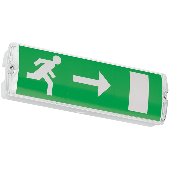 Eterna EMLED3M Led Maintained Emergency Bulkhead with Signs Directive Legend Set