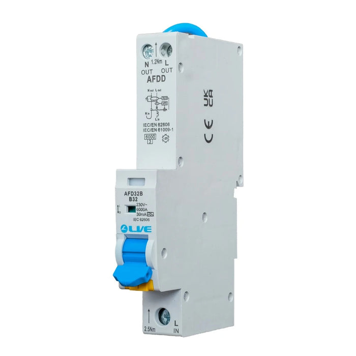 Live AFD16B AFDD Combined RCBO B Curve 16A Type A