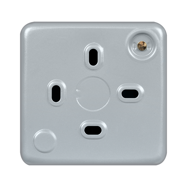 Click Scolmore MCP012 Metal Clad 10AX 2 Gang 2 Way Plate Switch