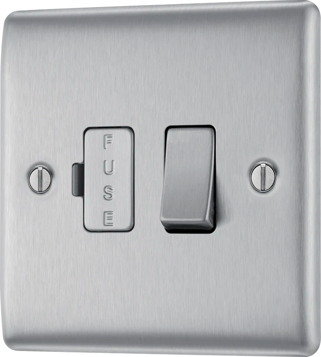 Nbs50 Rear View BG Nexus NBS50 13A Switched Fused Spur Brushed Stainless — Electricals ...