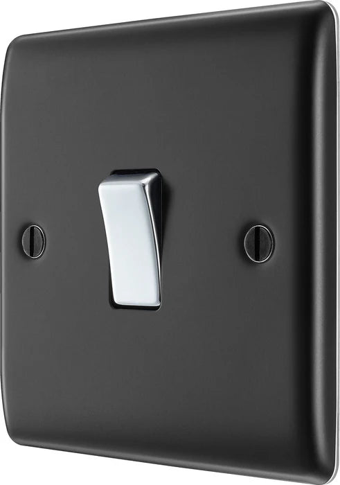 BG Nexus NMB12 1G 2 Way 10A Switch Matt Black