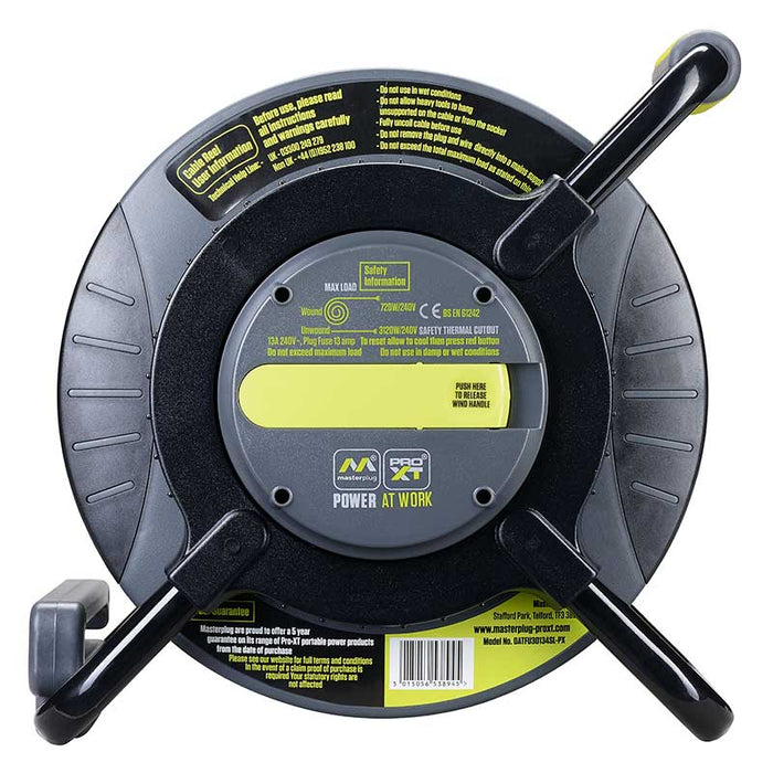 Masterplug OATFU30134SL 4 Socket 30MTR Anti Twist Open Reel