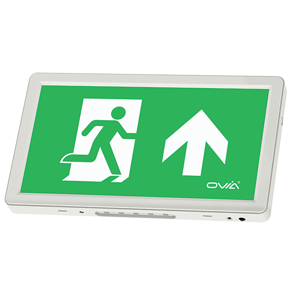 Ovia OBKE2-W 2W LED IP40 Maintained Emergency Self-Test Enable / Disable Exit Box - All 4 Legends Supplied - 6500K - White