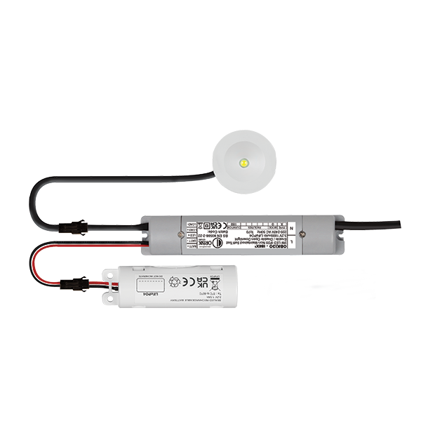 Ovia OBKI3O 3W LED IP20 Non-Maintained Self-Test Enable / Disable Emergency Open Downlight - 5500K
