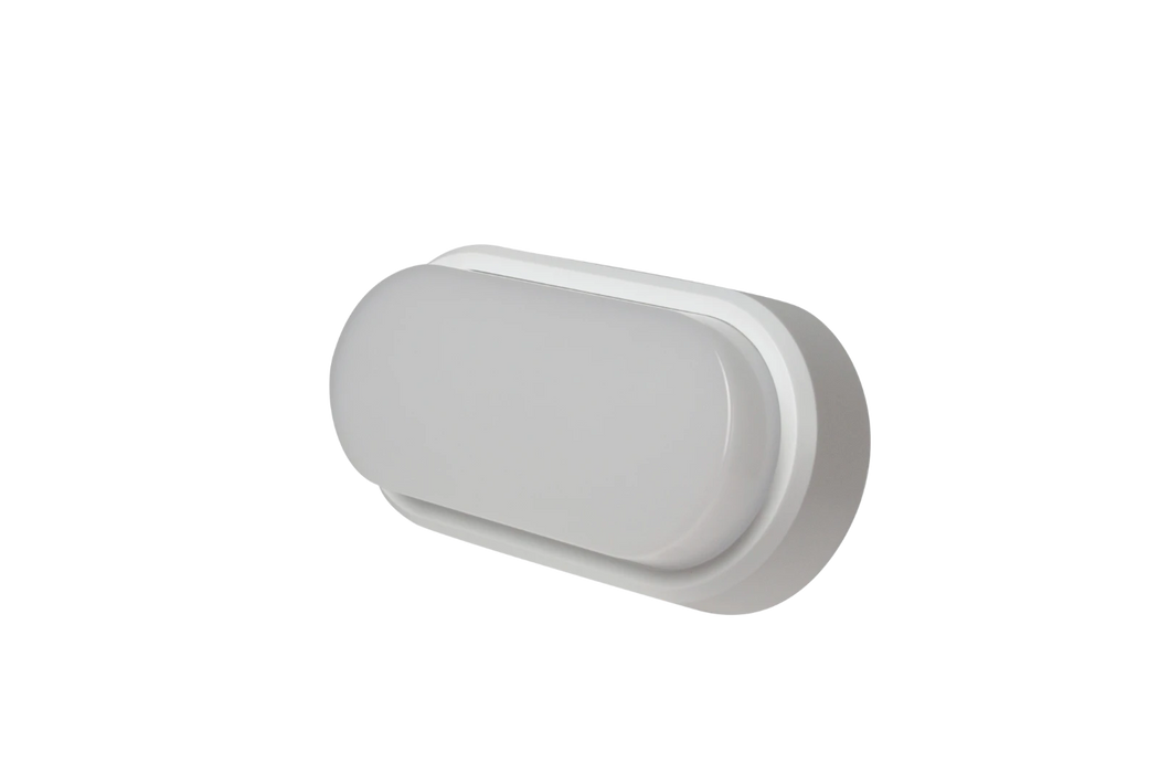 Robus RHV1240-01 OHIO 12W 4000K IP54 Oval Bulkhead - WHITE and BLACK TRIMS