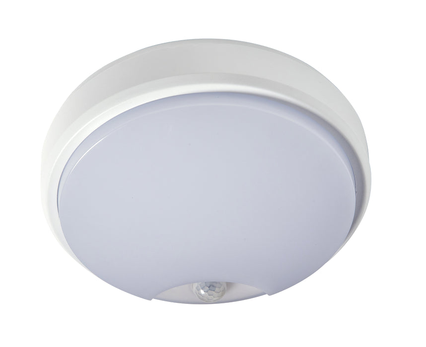 Robus RHCXCCT3P-01 OHIO Multiwattage 8W 12W 18W IP54 Circular Bulkhead 3000 4000 6500K PIR c/w White and Black Trims
