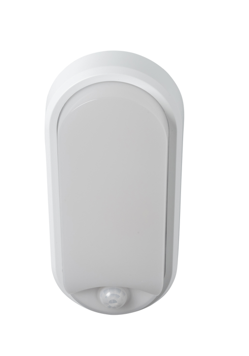 Robus RHVXCCT3P-01 OHIO Multiwattage 8W 12W 18W IP54 Oval Bulkhead 3000 4000 6500K PIR c/w White and Black Trims