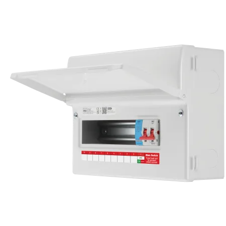 BG CF12MS9-01 Consumer Unit 12 Module 9 Way Unpopulated with 100A Main Switch &  1 type 2 surge protection device