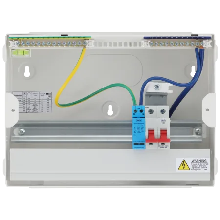 BG CF12MS9-01 Consumer Unit 12 Module 9 Way Unpopulated with 100A Main Switch &  1 type 2 surge protection device