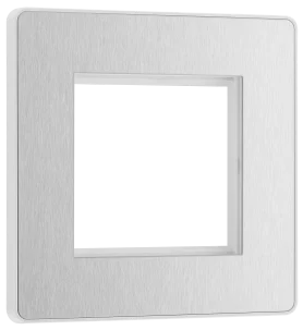 BG PCDBSEMS2W  2 Euro Module Front Plate Brushed Steel