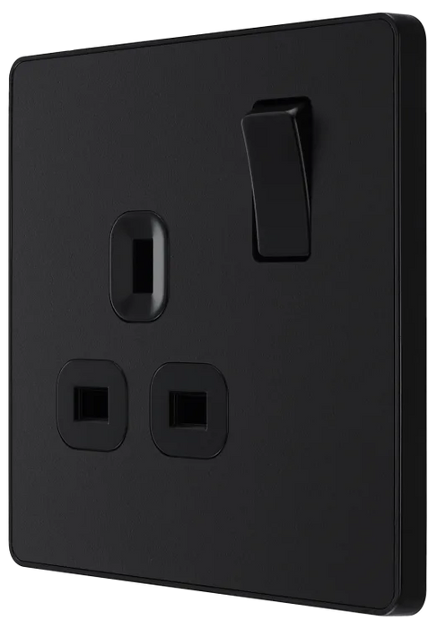 BG Evolve PCDMB21B 13A Socket Outlet Matt Black