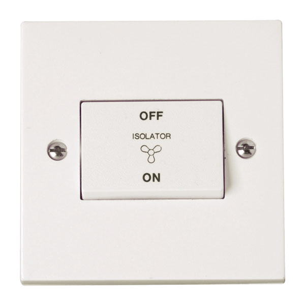 Click Scolmore Polar PRW020 10A 3 Pole Fan Isolation Plate Switch ...