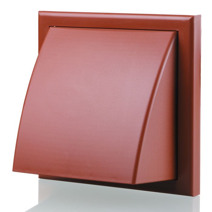 Blauberg DECOR 155X155-100HK TERRACOTTA Plastic Cowled Hooded Air Ventilation Wind Baffle Wall Grille