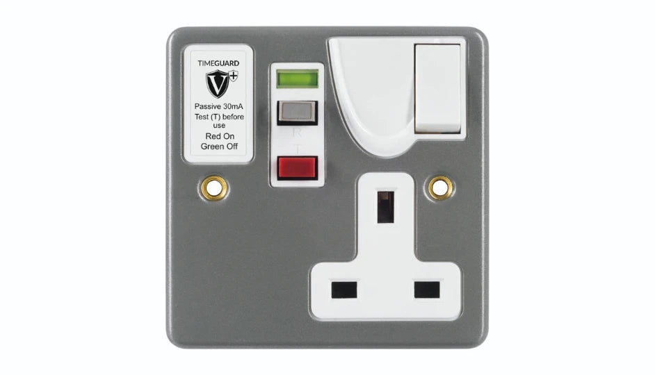 Single Rcd Timeguard RCD04MPVN Valiance+® RCD Protected Single Gang Metal Switche ...