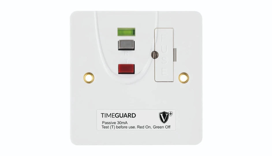 Timeguard RCD11WPVN Valiance+® RCD Protected Single Gang White Fused Connection Unit – Passive