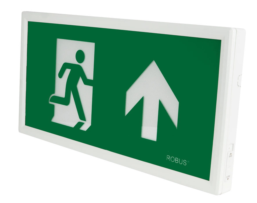 Robus REX4P0-01 REX 3.5W Maintained Slim Exit Box c/w UP