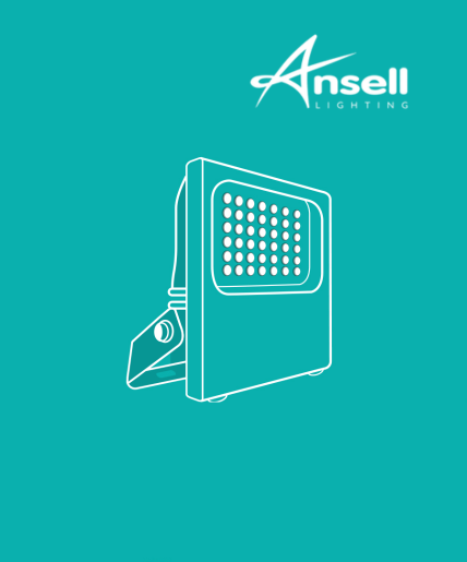 Ansell LED floodlights for outdoor security, building exteriors, car parks, yards and commercial or industrial area lighting.