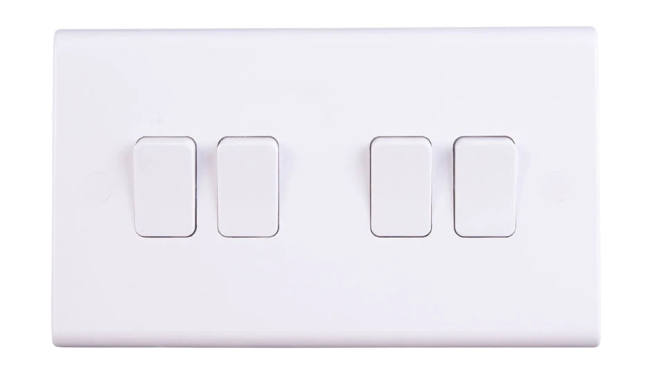 Deta S1244 4 Gang 2Way Plate Switch