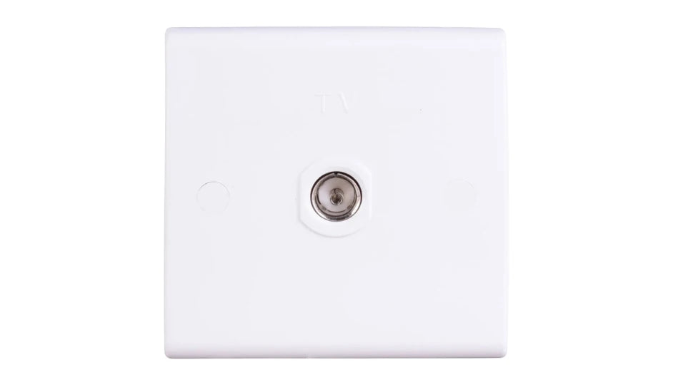 Deta S1268 Slimline Single Coaxial Non-Isolated Outlet
