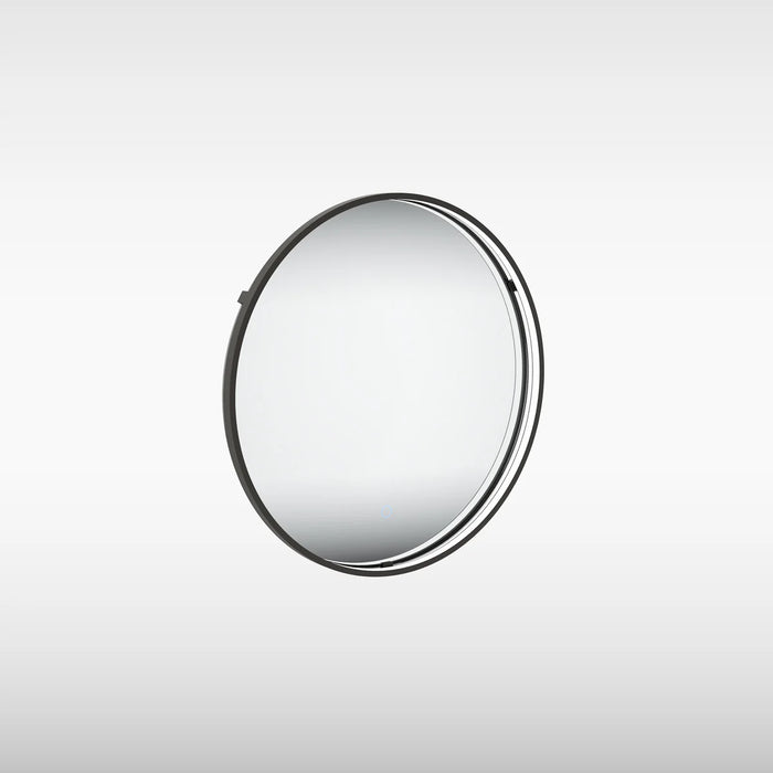 Sensio SE170013T0 Aspect Floating Edge Round Mirror with Colour Changeable LEDs and Touch Sensor - ø800mm - Matt Black