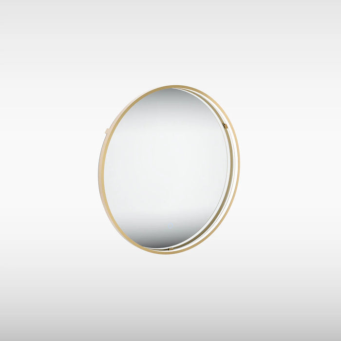 Sensio SE170016T0 Aspect Floating Edge Round Mirror with Colour Changeable LEDs and Touch Sensor - ø800mm - Brass