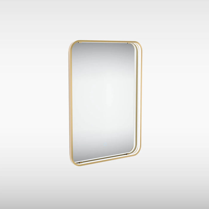 Sensio SE170026T0 Aspect Floating Edge Rectangle Mirror with Colour Changeable LEDs and Touch Sensor - 600x800mm - Brass