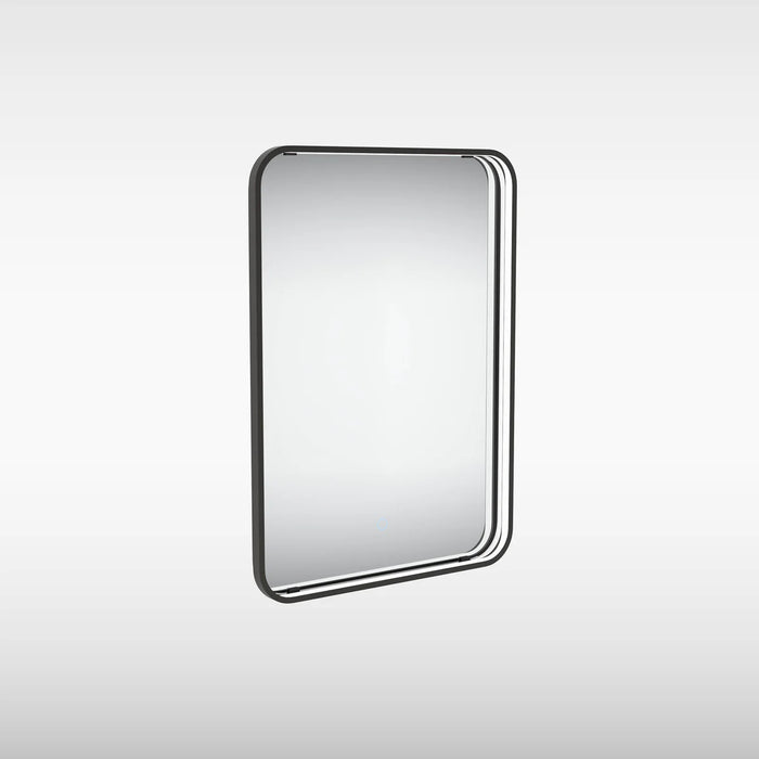 Sensio SE170023T0 Aspect Floating Edge Rectangle Mirror with Colour Changeable LEDs and Touch Sensor - 600x800mm - Matt Black
