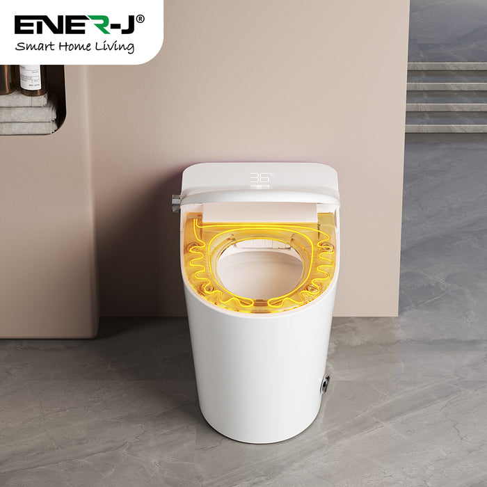 Ener-J HygienePro Smart Toilet with Inner Tank, Voice & App Control, Heated Seat – White