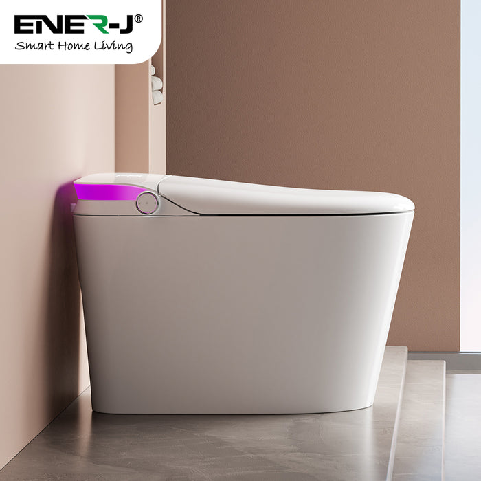 Ener-J HygienePro Smart Toilet with Inner Tank, Voice & App Control, Heated Seat – White