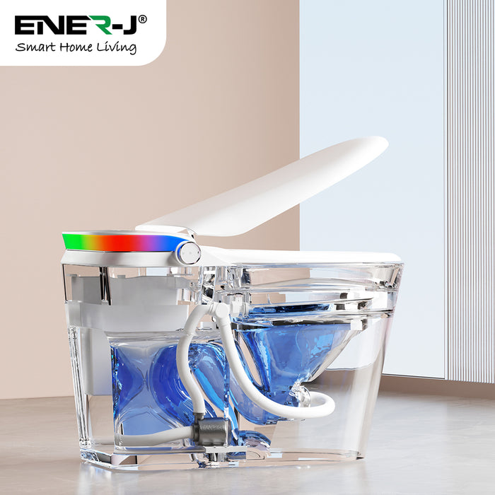 Ener-J HygienePro Smart Toilet with Inner Tank, Voice & App Control, Heated Seat – White