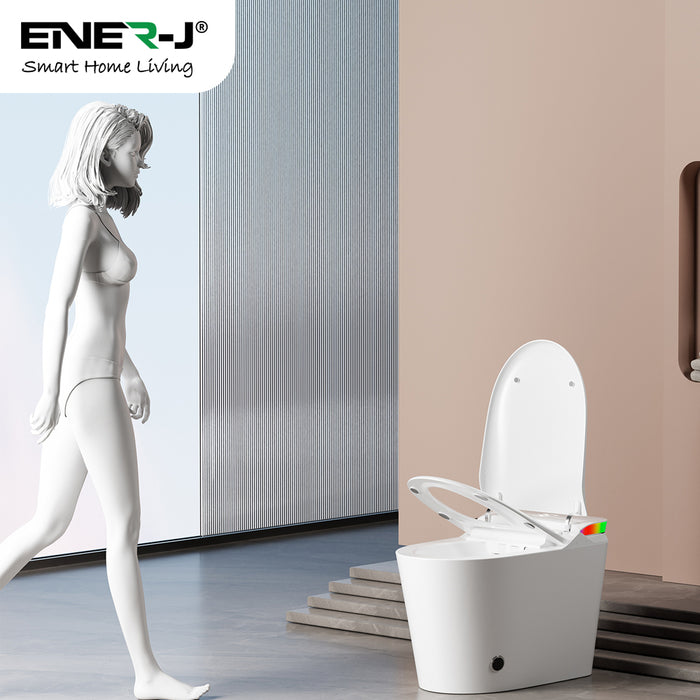 Ener-J HygienePro Smart Toilet with Inner Tank, Voice & App Control, Heated Seat – White