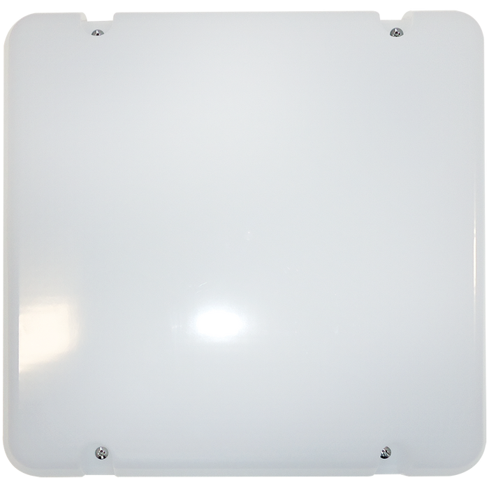 Eterna SQOPALMW3 Emergency + Multi-function microwave sensor Fresh Prince square LED utility fitting with opal diffuser