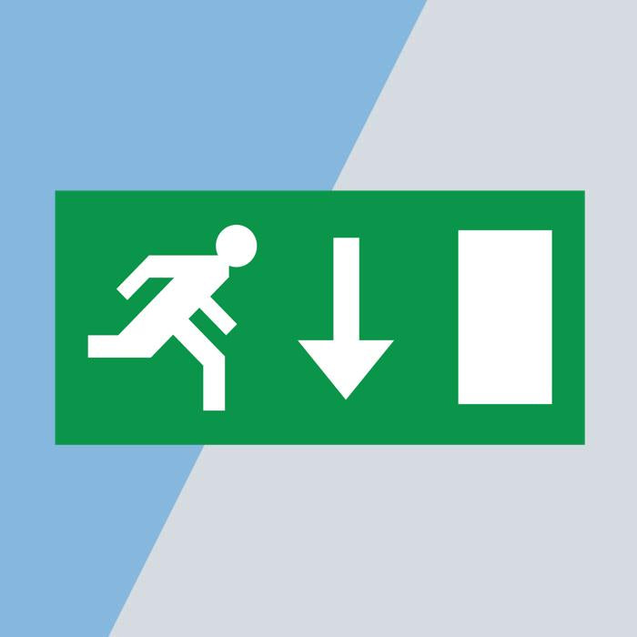 Eterna EMMOD Signs directive down arrow legend set for EXITMMO