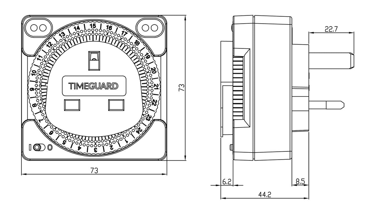Timeguard TS800N 24 Hour Compact Plug-In Time Controller